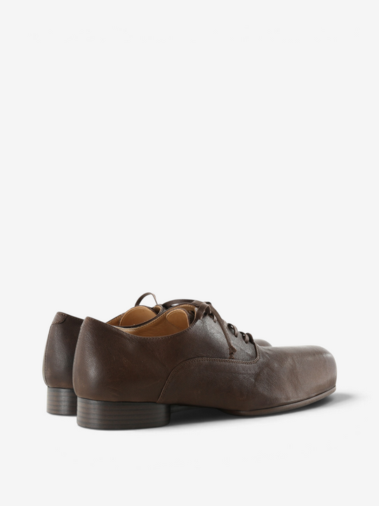 Brown shoes, back view