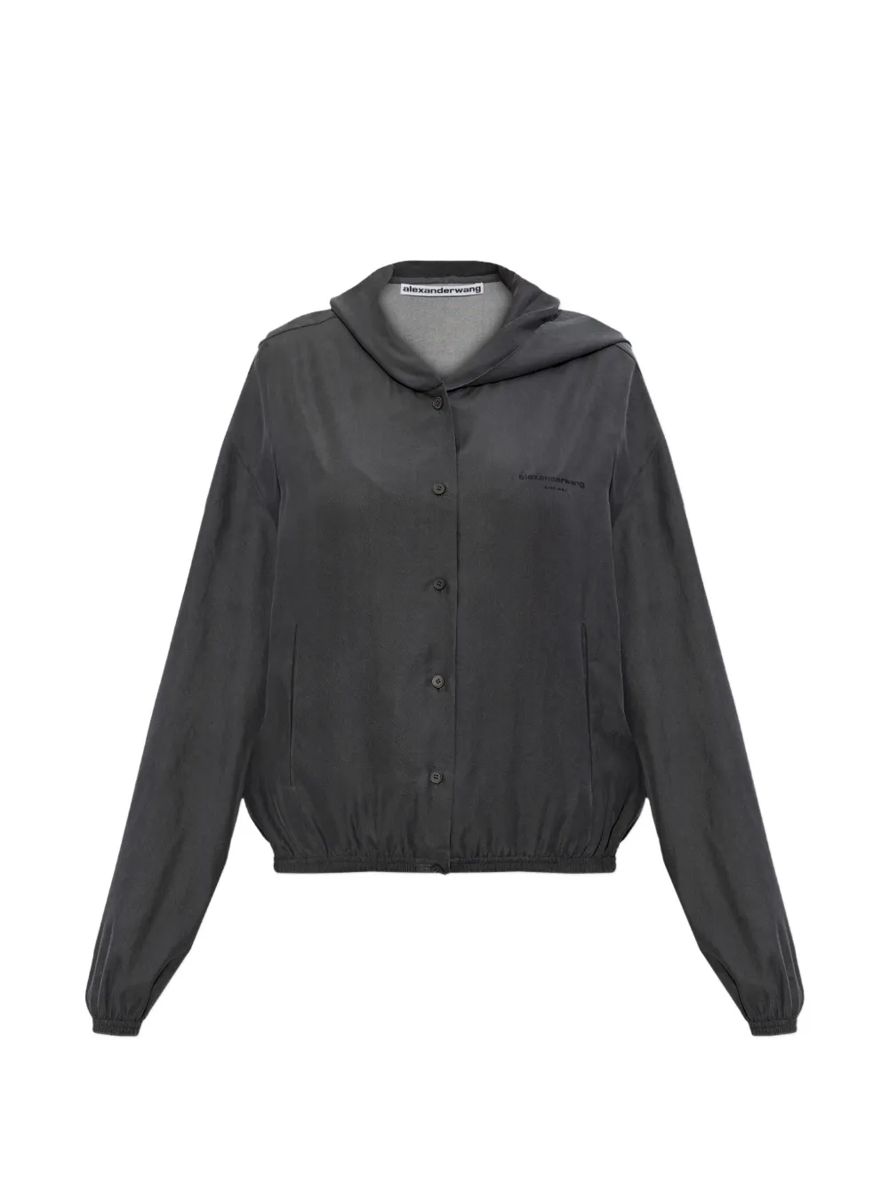 grey hoodie, front view