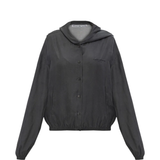 grey hoodie, front view