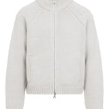 White cardigan, front view