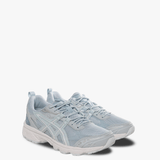 Blue sneakers, side view