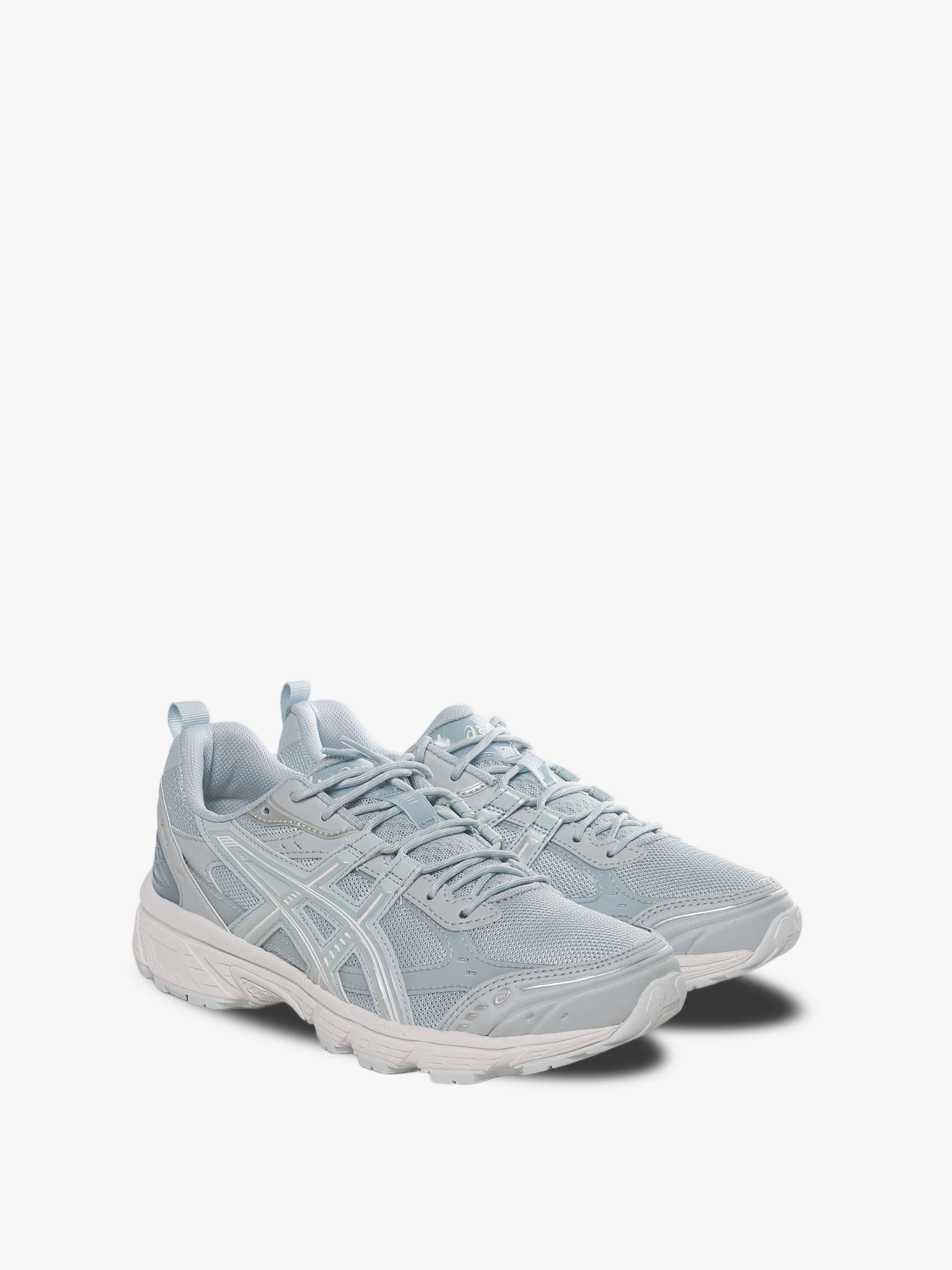 Blue sneakers, side view