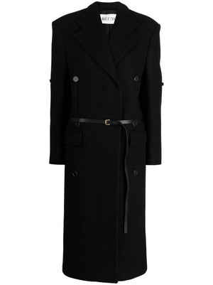 RECTO Women Giverny Felt Belt Detail Double Breasted Coat