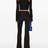 OFF WHITE - Women Sleek Long Sleeve Crop Top