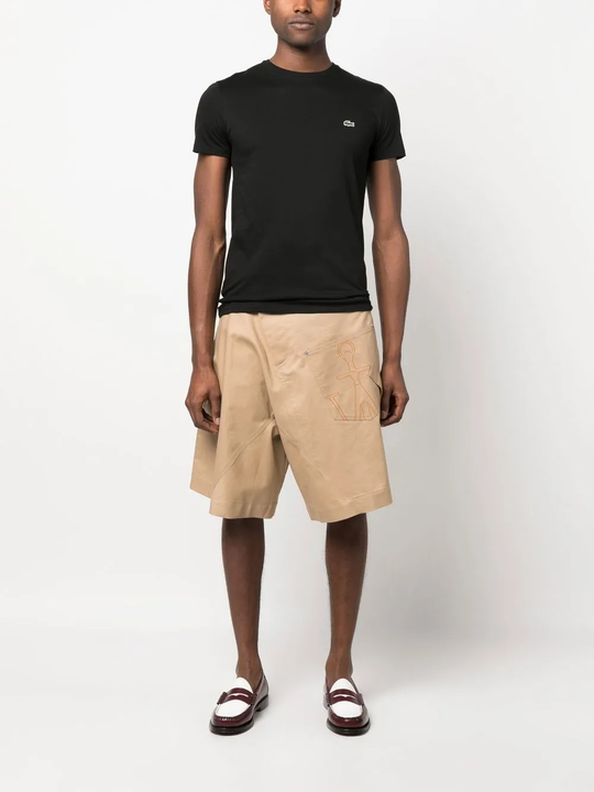 Black t-shirt, full body view