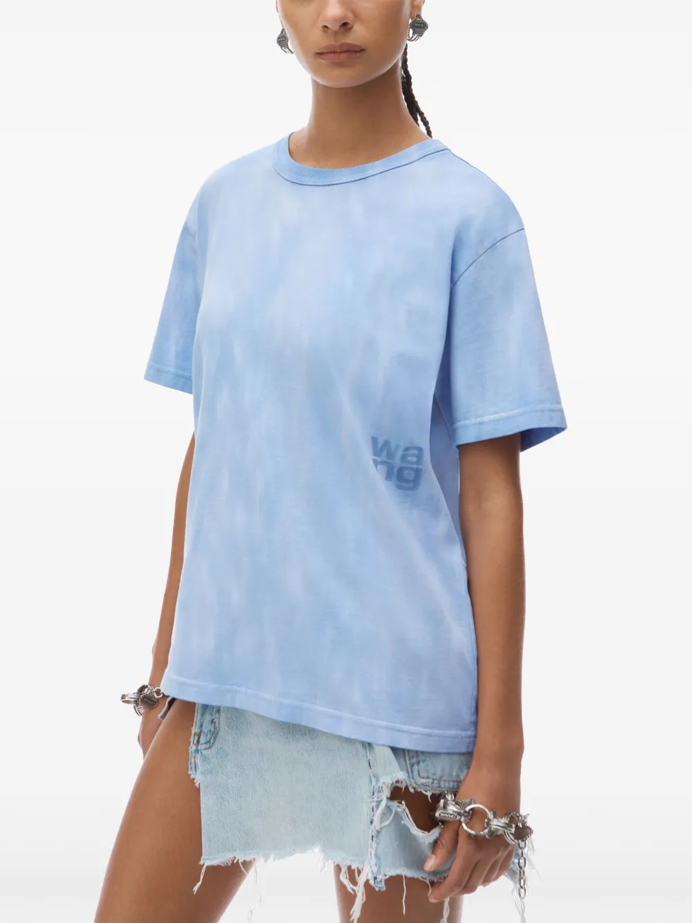 T BY ALEXANDER WANG - Women Essential Jersey Puff Logo Short Sleeve Tee