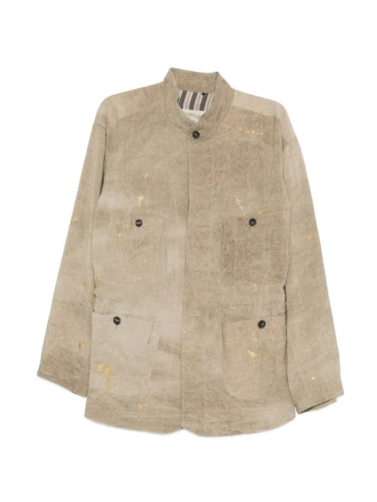 Tan jacket, front view