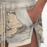 RICK OWENS DRKSHDW - Women Fog Boxers Denim Shorts