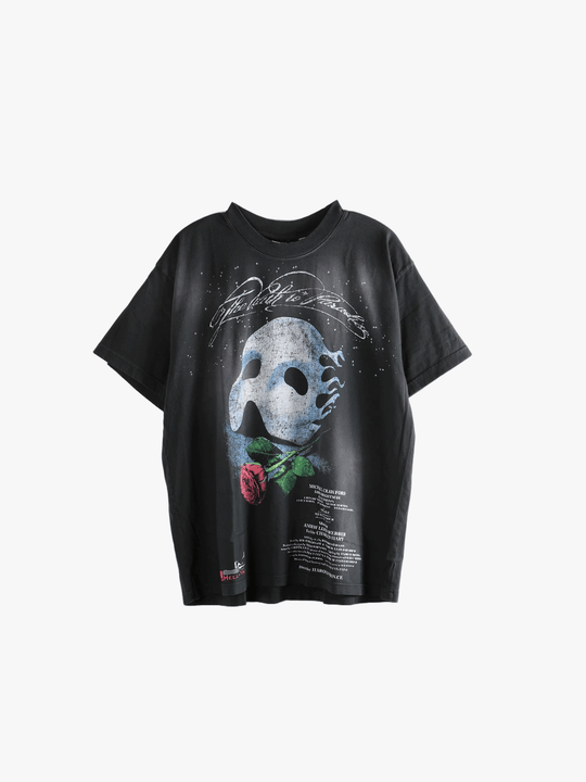 Black t-shirts, front view