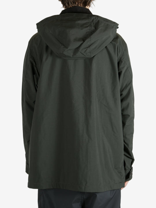 Green jackets worn by a person, showing the jacket’s fit