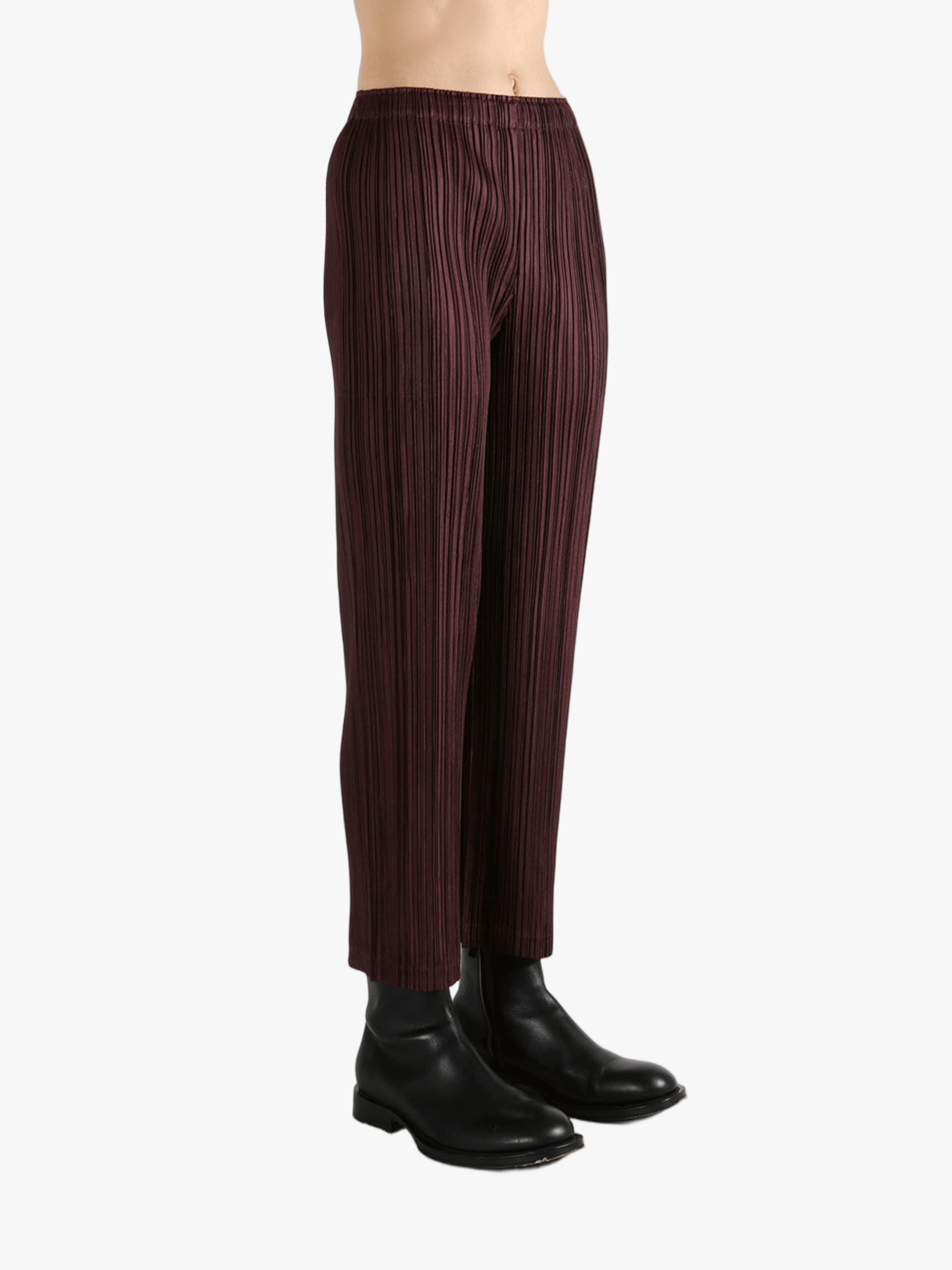PLEATS PLEASE ISSEY MIYAKE - Women Thicker Bottoms 1 Leg Straight PLEATS PLEASE ISSEY MIYAKE - Women Thicker Bottoms 1 Leg Straight