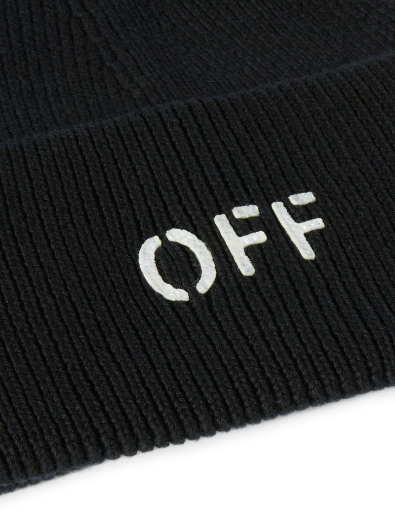 OFF-WHITE Men Off Stamp Loose Knit Beanie