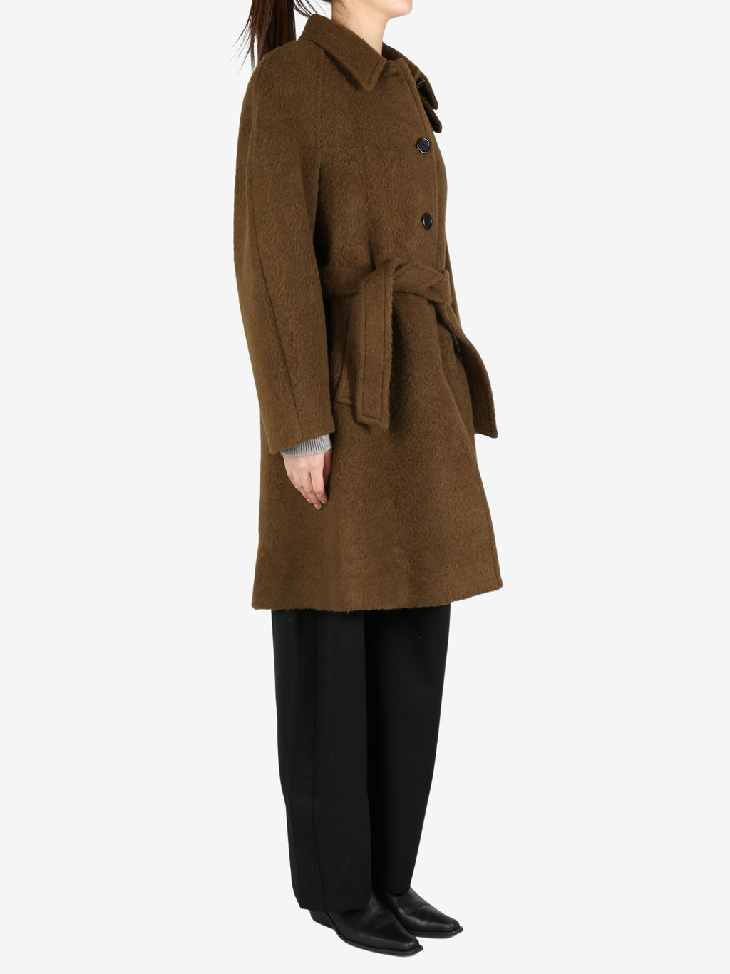 AMOMENTO - Women Alpaca Raglan Coat