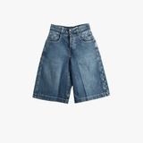 Blue shorts, front view