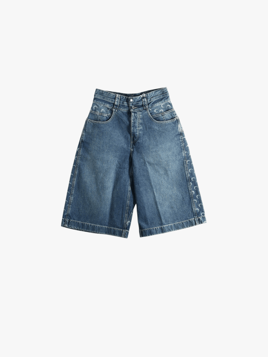 Blue shorts, front view