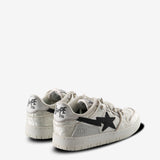 White sneakers, back view