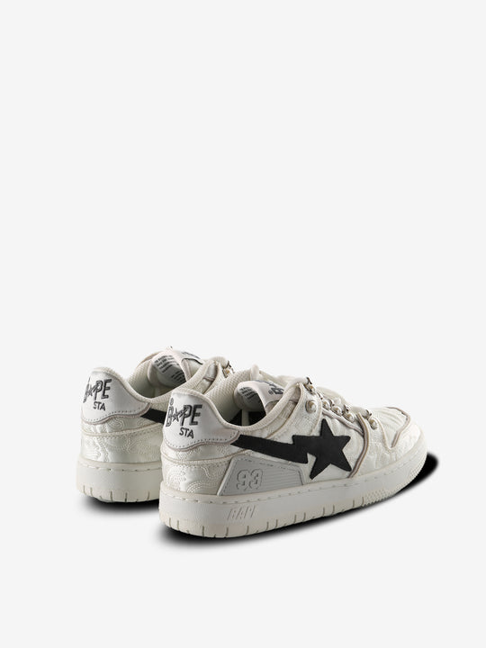 White sneakers, back view