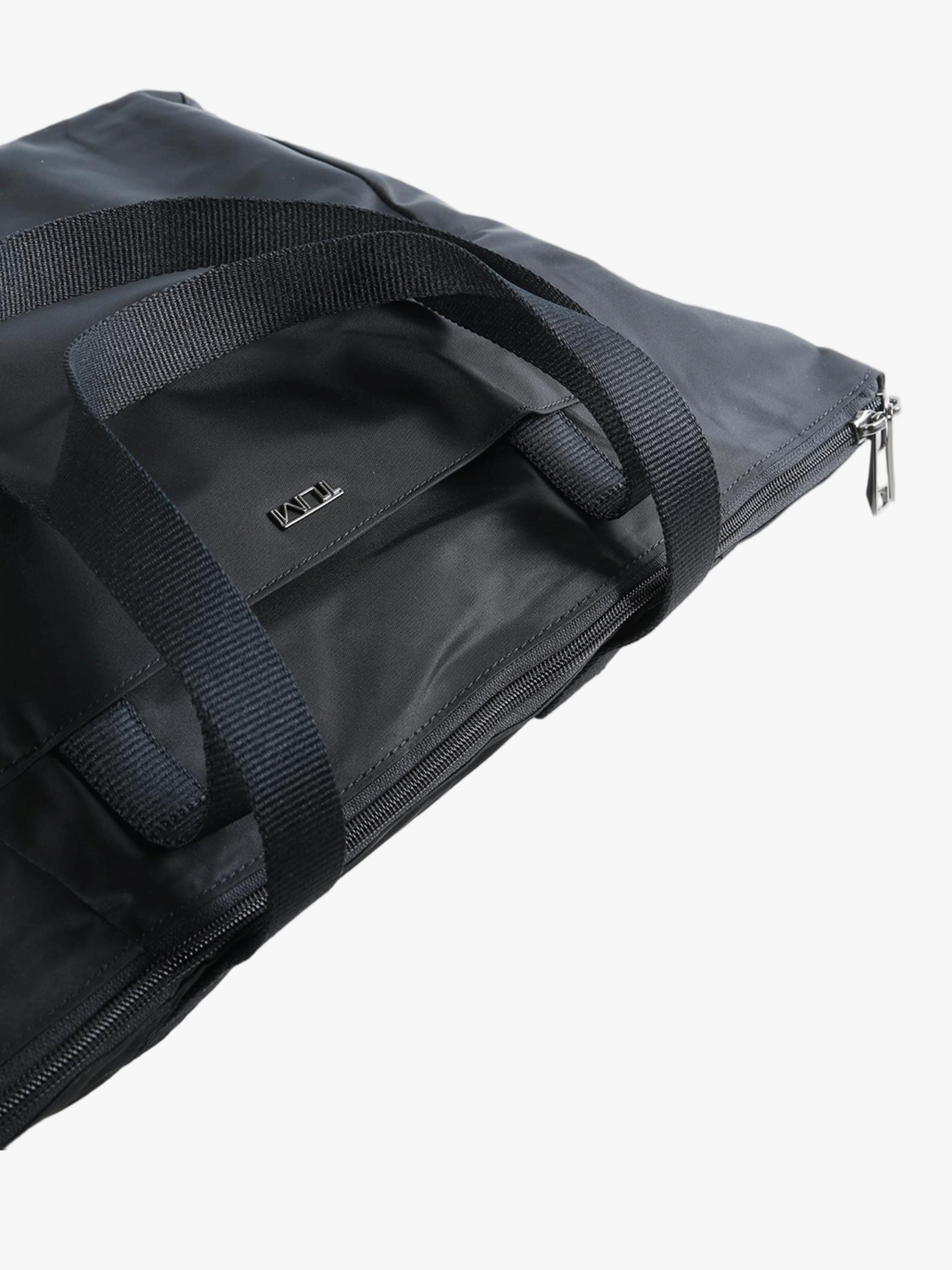 Close up of black bag, showing texture of the Nylon fabric