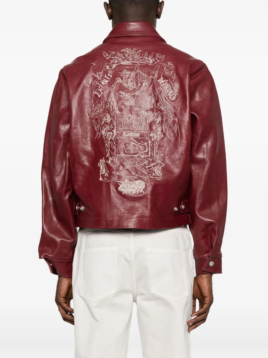 Red jacket worn by a person, showing the jacket fit