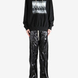 Black hoodie, full body view