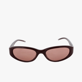 Burgundy eyewear, front view
