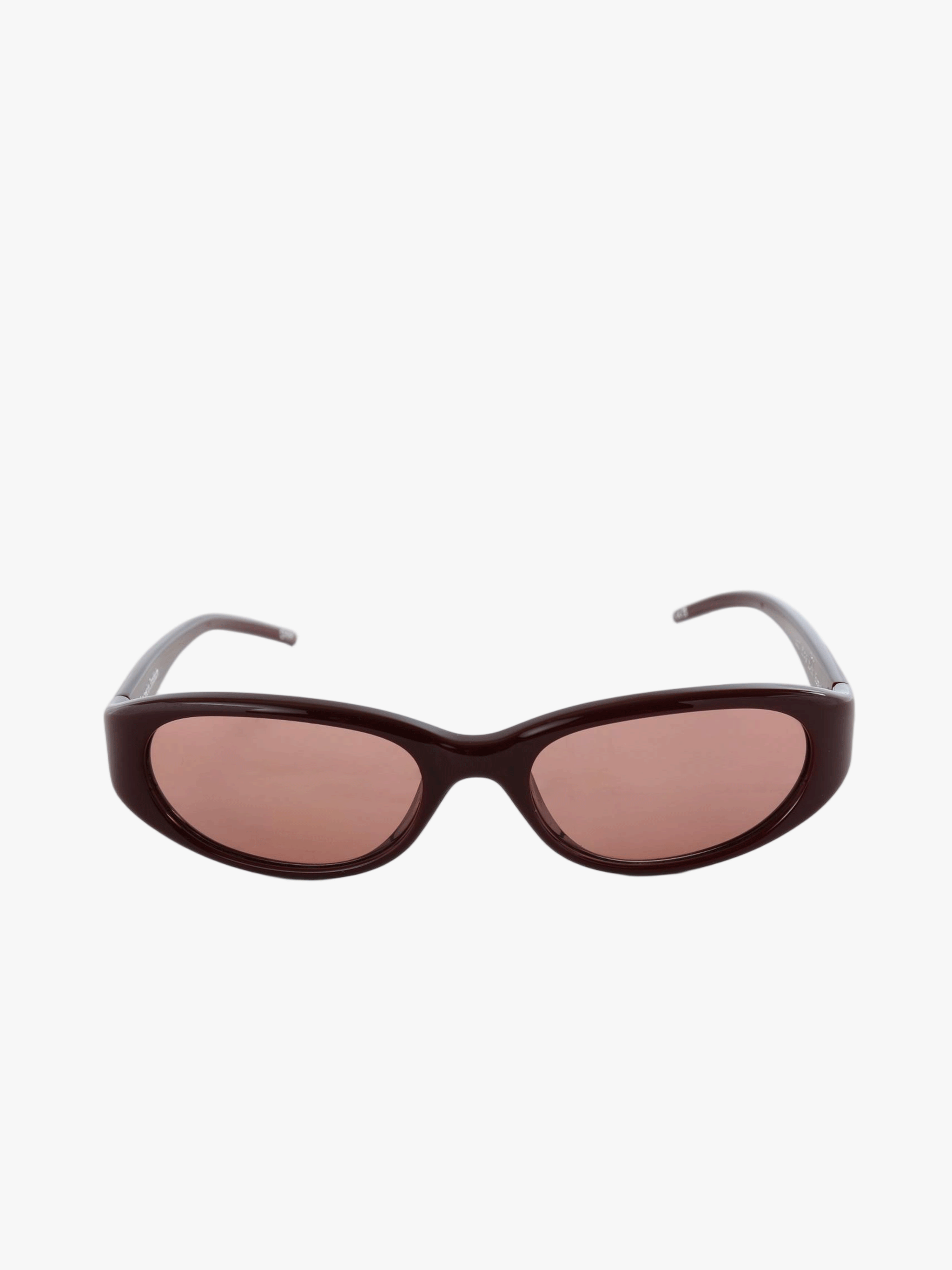 Burgundy eyewear, front view