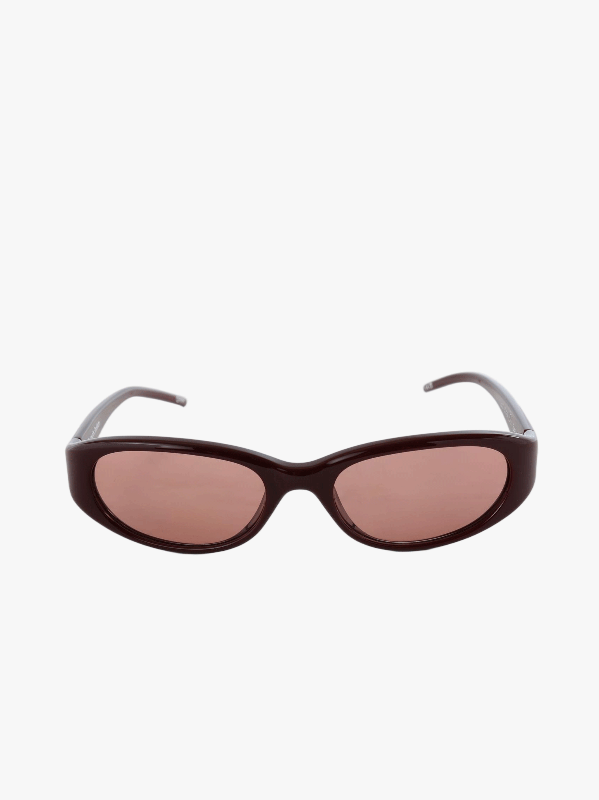 Burgundy eyewear, front view