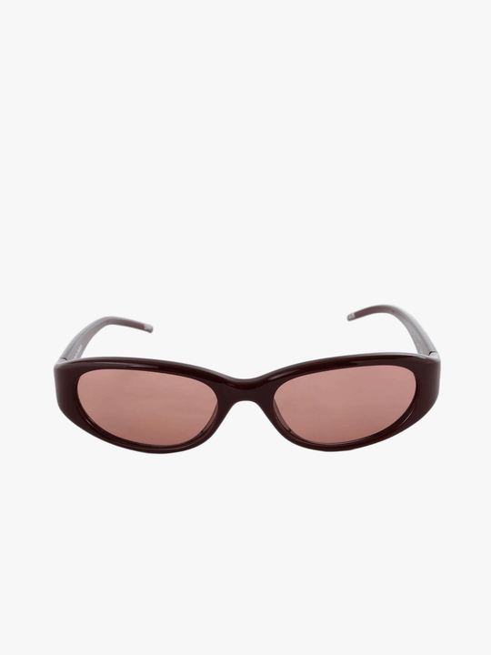 Burgundy eyewear, front view