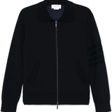 Blue knitwear, front view