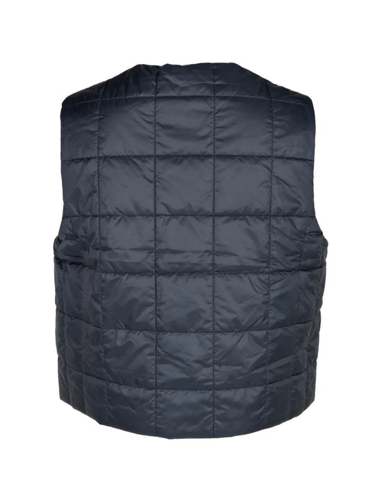 Navy jacket, back view