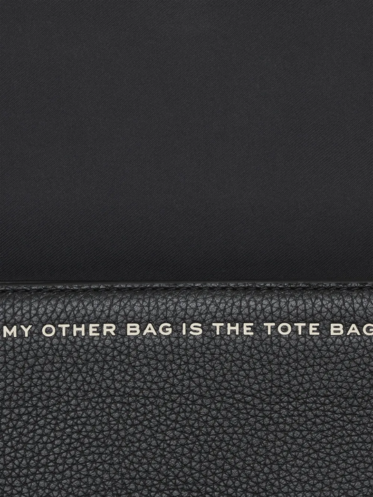 Close up of black bag,showing texture of the leather fabric