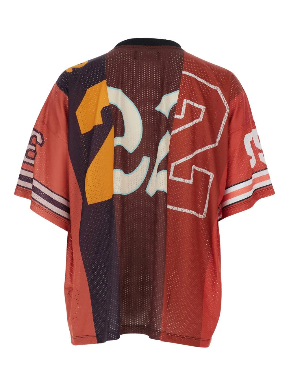 Red t-shirt, back view