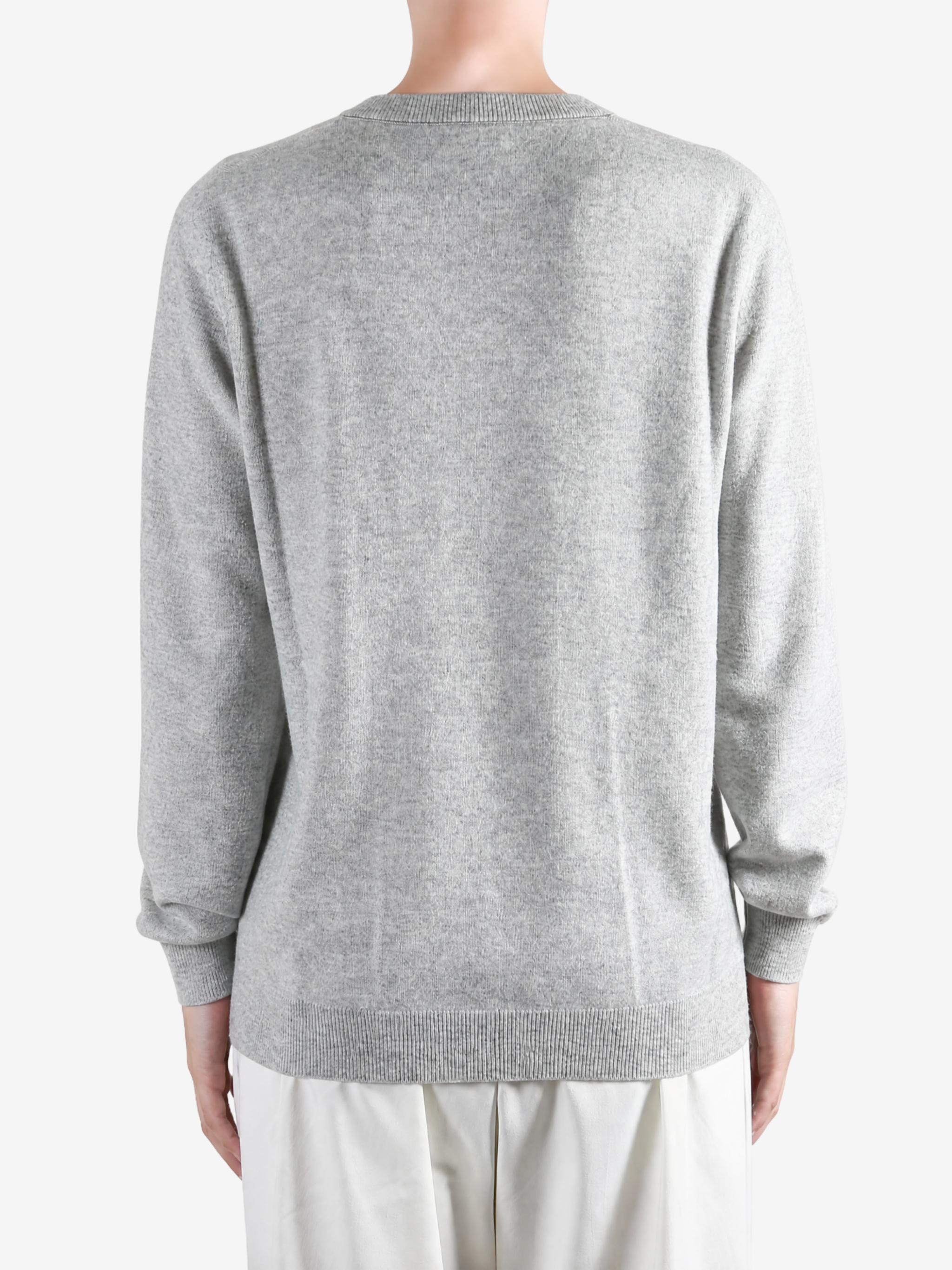 Grey hoodie, full body view