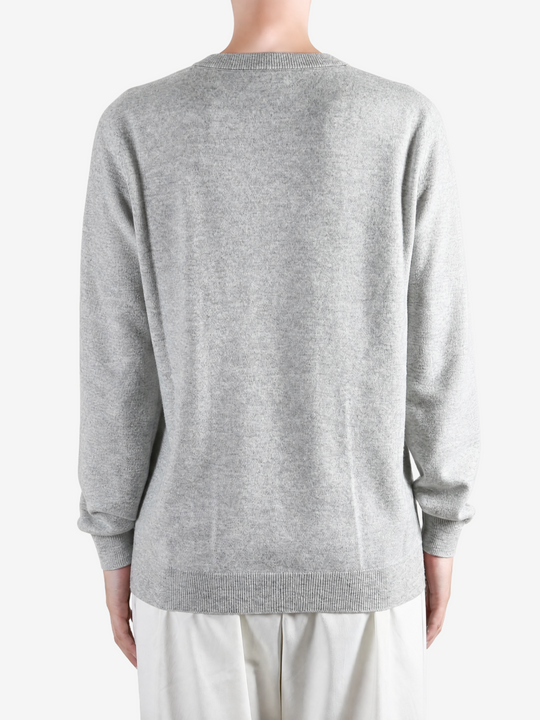 Grey hoodie, full body view