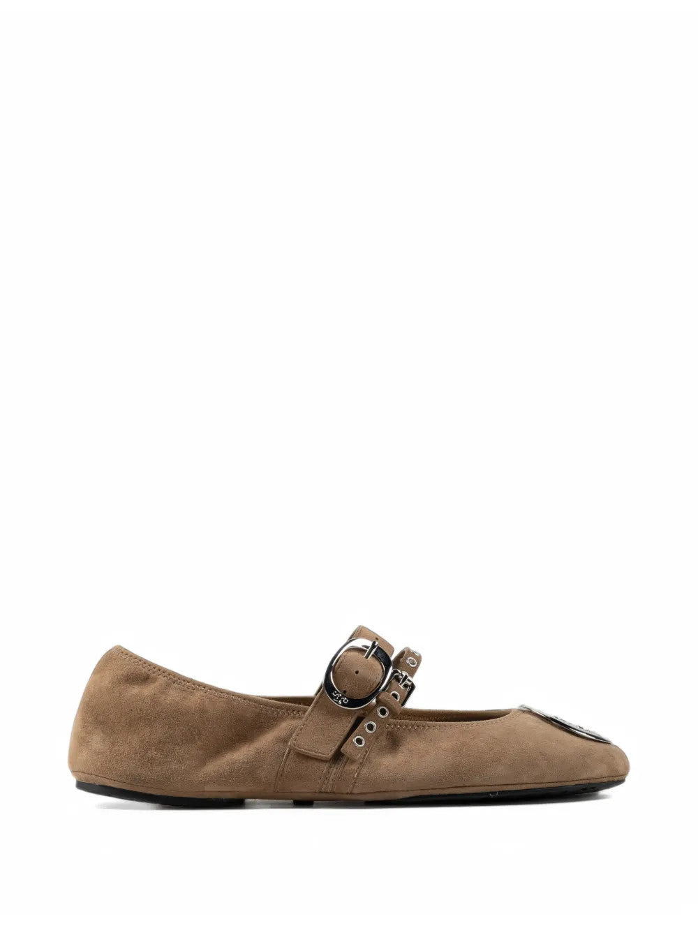 Tan flats, side view