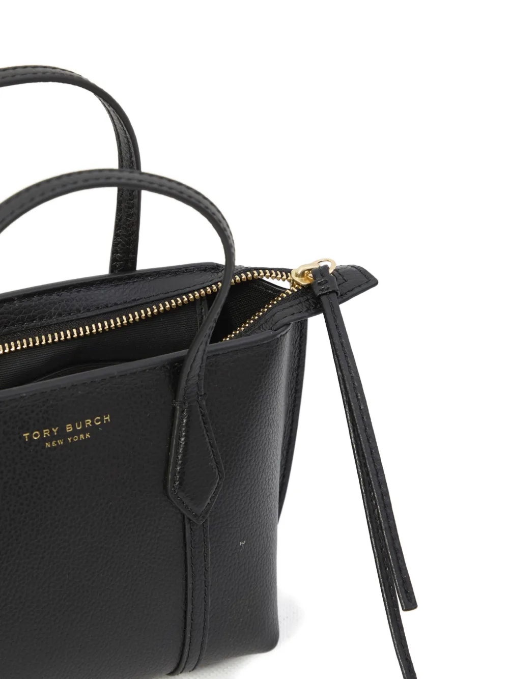 Close up of black bag,showing texture of the leather fabric