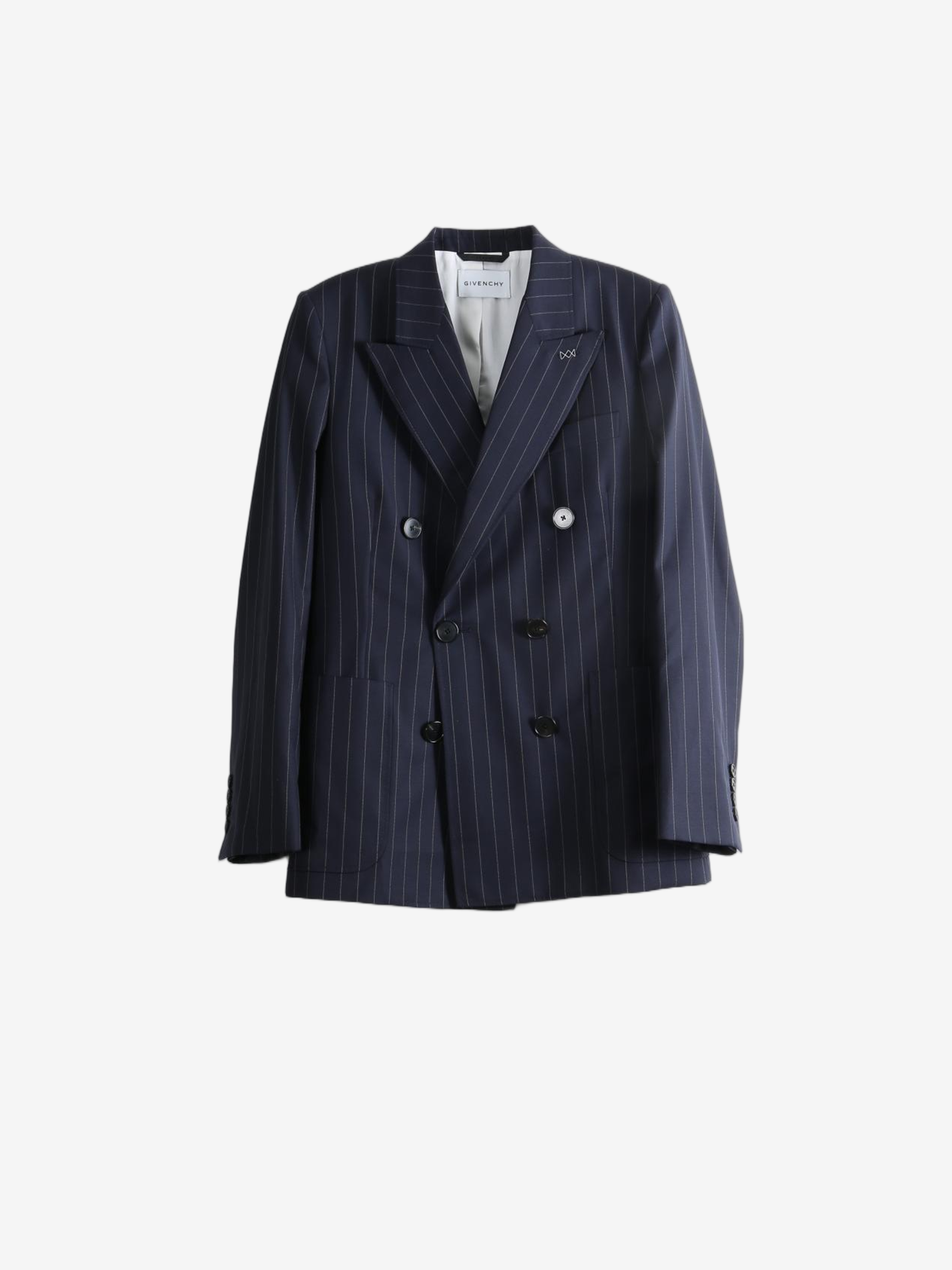 Navy jacket, front view