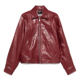 Red jacket, front view