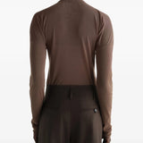 Brown top, full body view