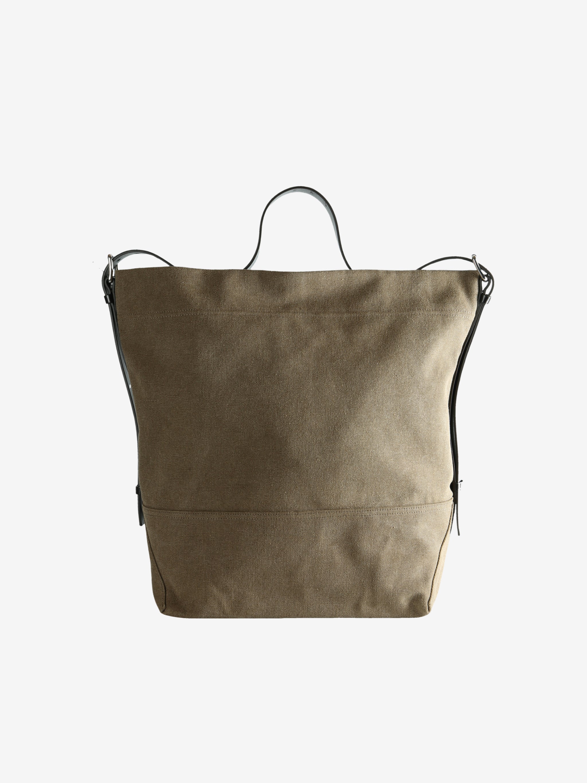 Tan bag, front view
