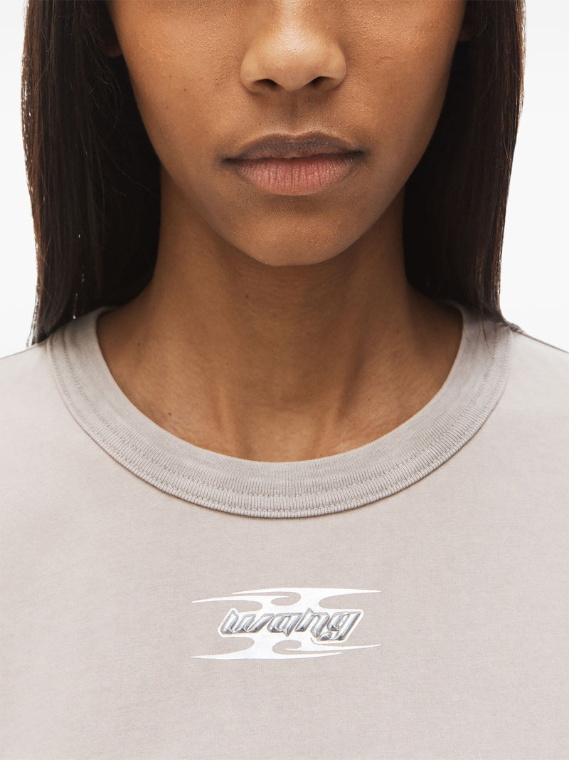 T BY ALEXANDER WANG - Women Shrunken Tee With Blade Logo