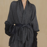 Grey jacket, full body view