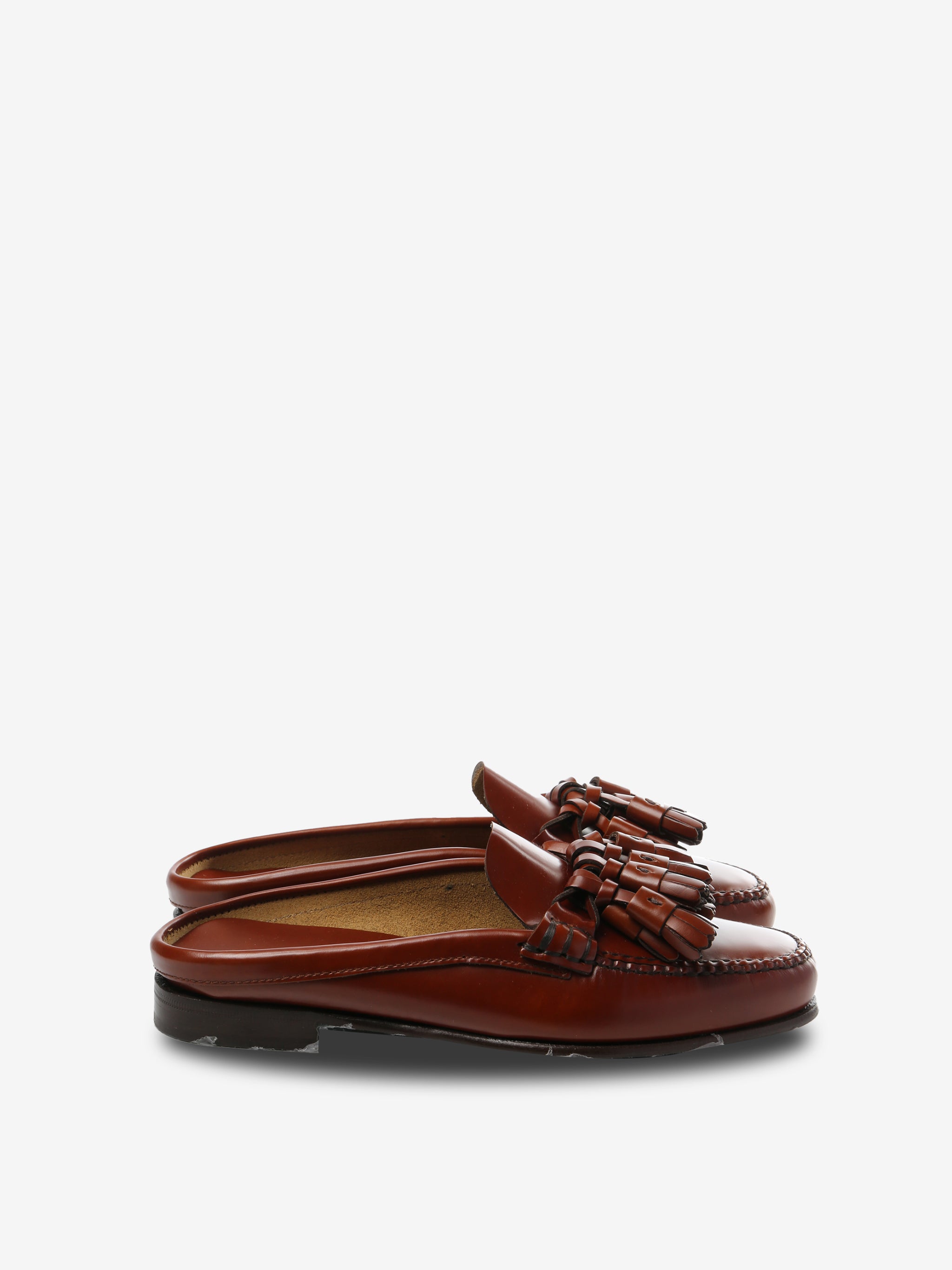 Tan loafer, front view