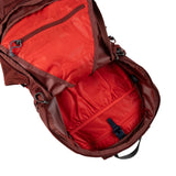 Close up of Burgundy bag, showing detail