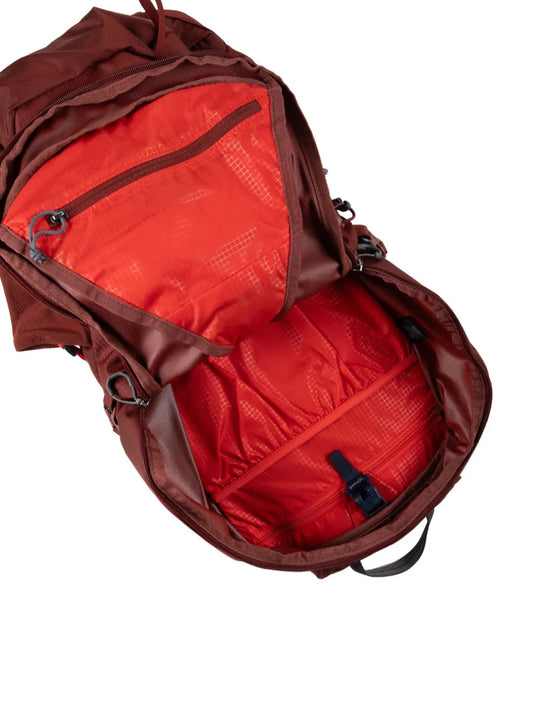 Close up of Burgundy bag, showing detail