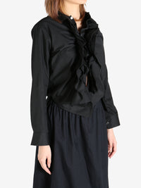 COMME DES GARCONS TAO - Women Ruffle Accent Button Up Blouse