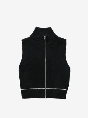 Black vest, front view