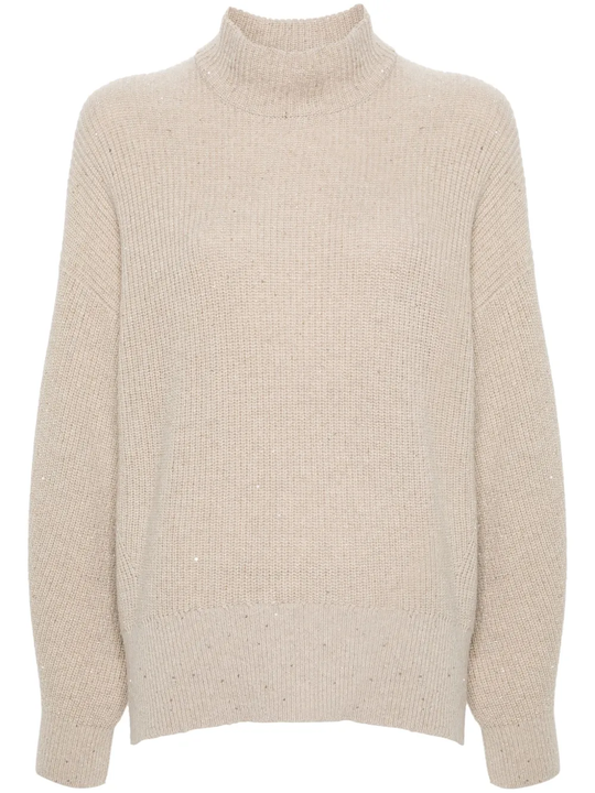 Tan knitwears, front view