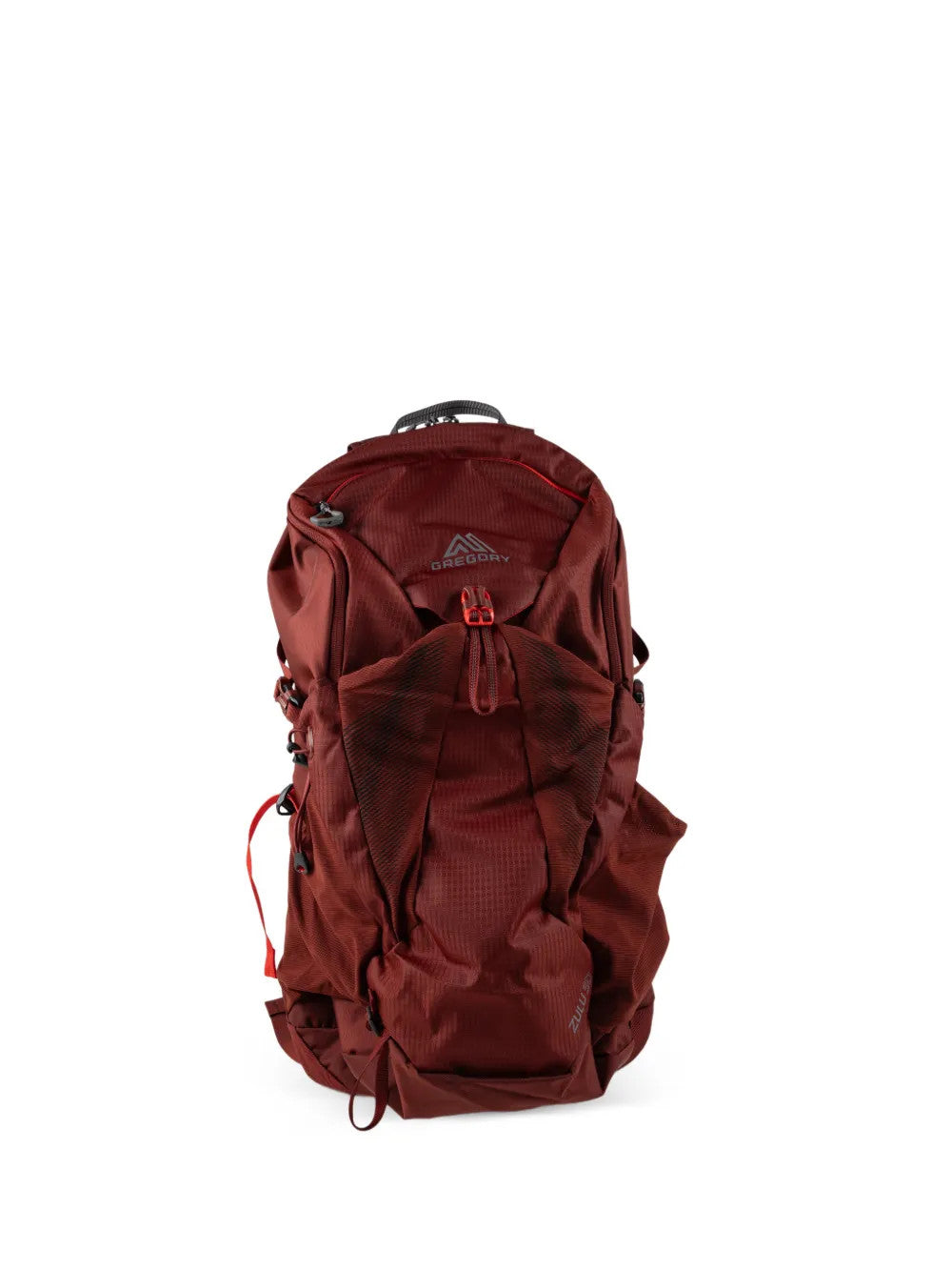 Burgundy bag, front view