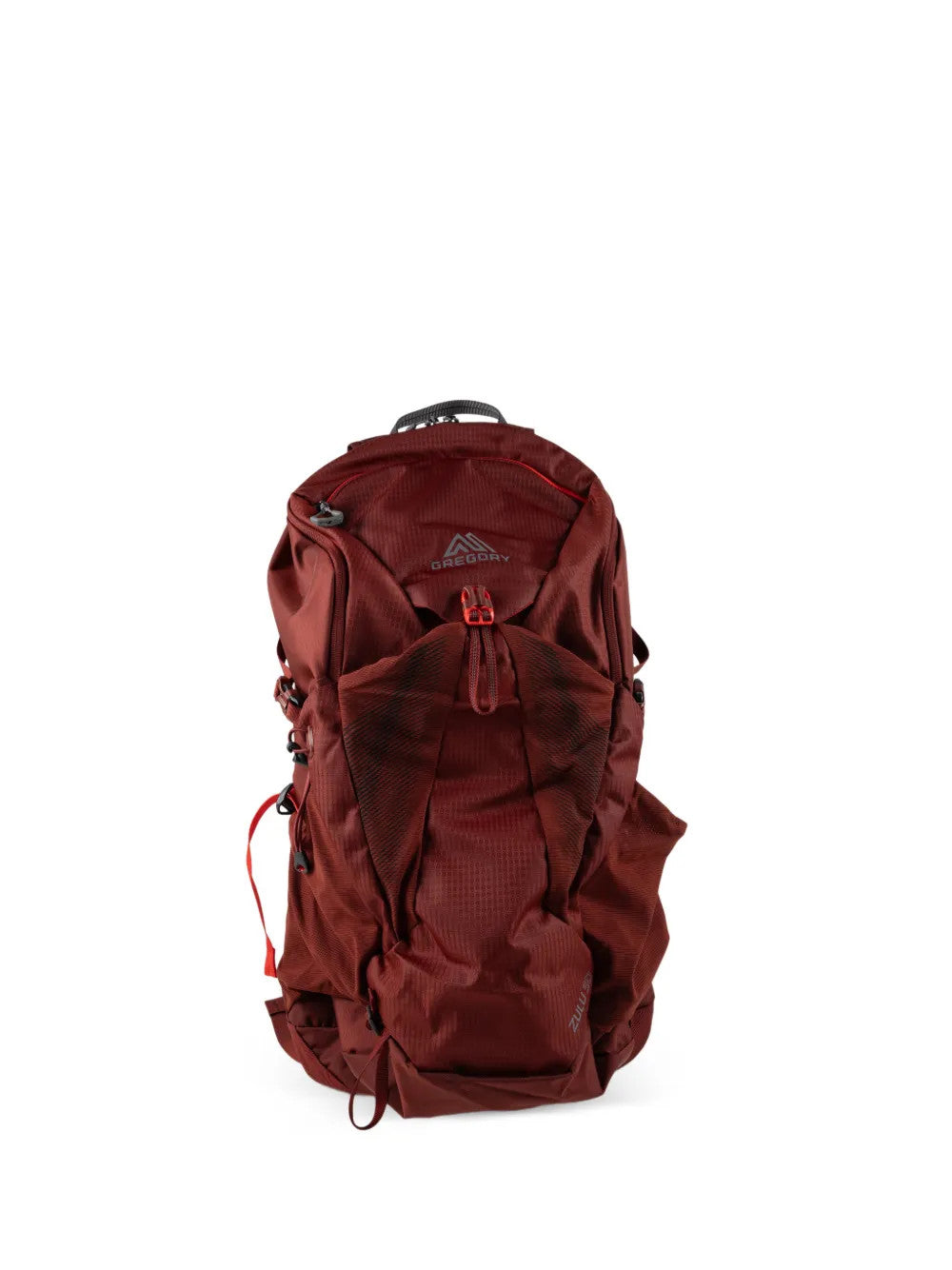 Burgundy bag, front view